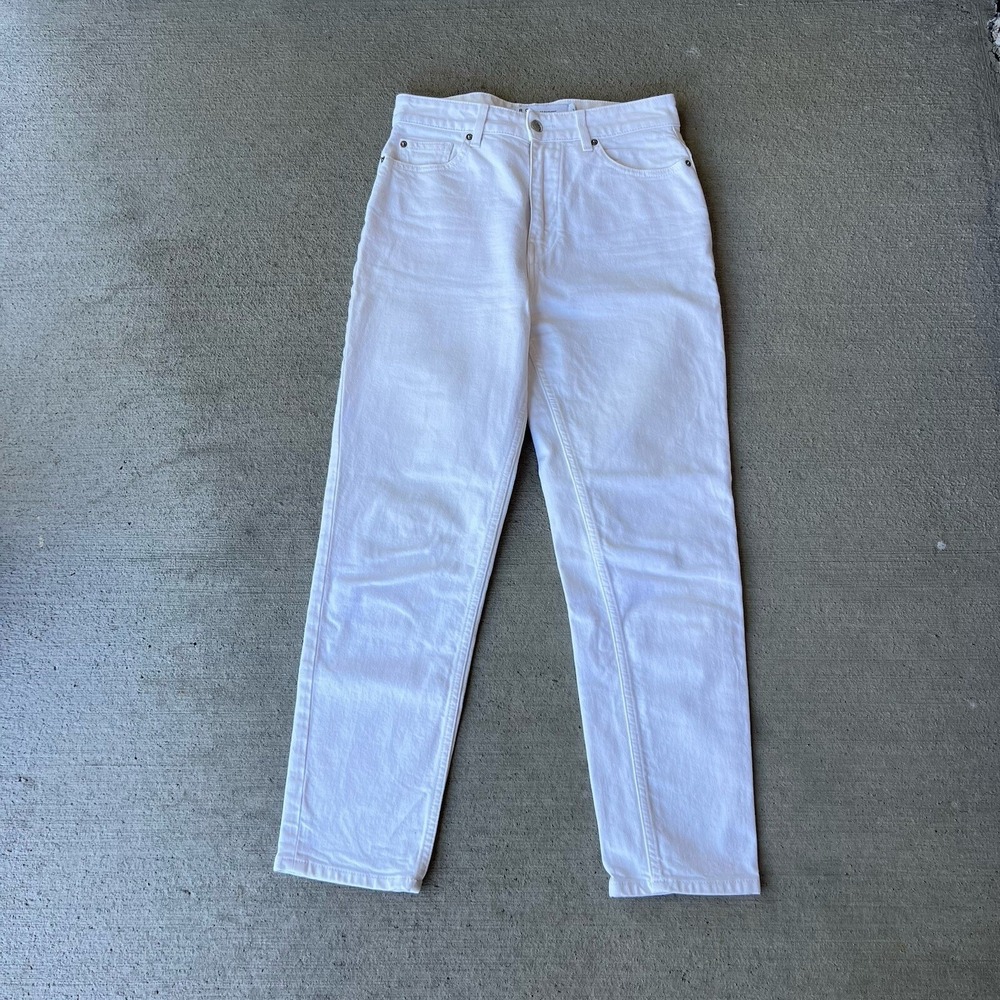 IRO Women's Eli High Waist Cropped Straight Leg Jeans White Denim Size 27